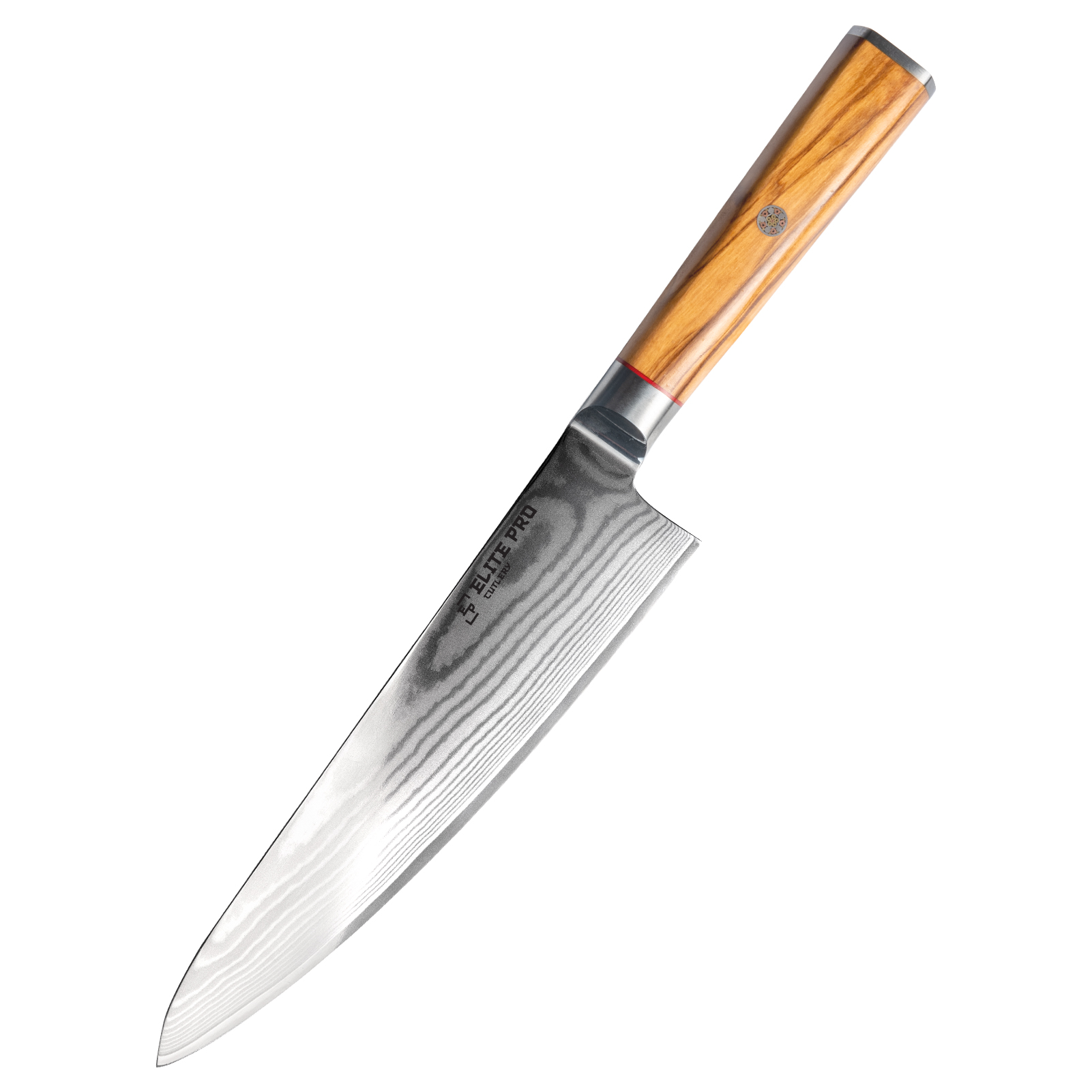 Elite Pro Cutlery Professional Kitchen Knives made with Italy Olive Wood Handle
