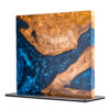 KUTLR Magnetic Knife Holder Stand – Burl Wood & Blue Resin (KB-6)