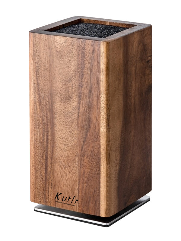 KUTLR Magnetic Knife Holder Stand – Acacia Wood (KH-8)
