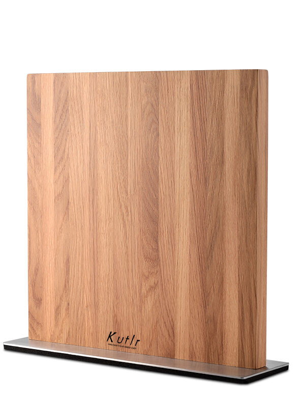 KUTLR Magnetic Knife Holder Stand – White Oak Wood (KB-3)