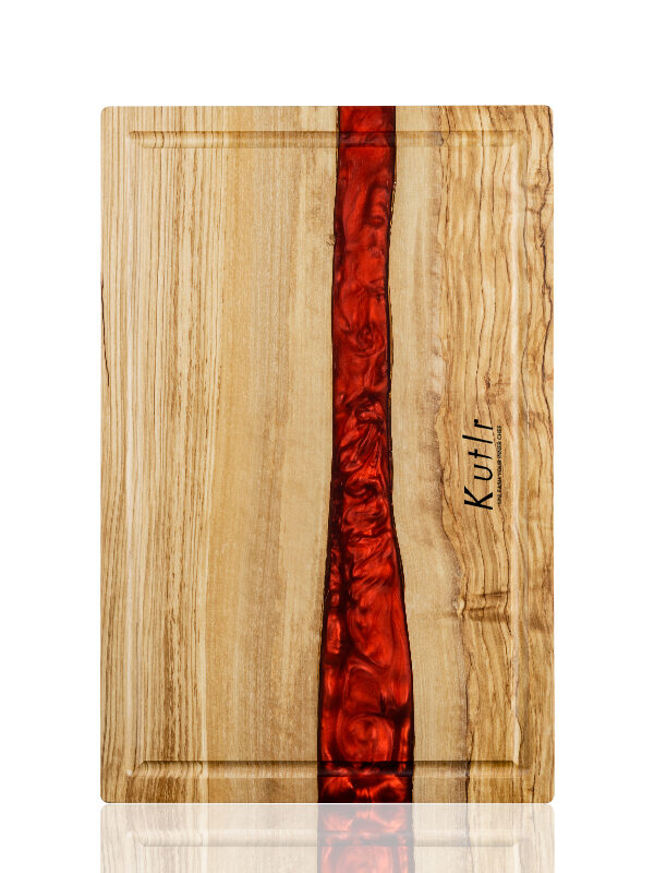 KUTLR Olive Wood & Resin Cutting Board (CB-4-Red)