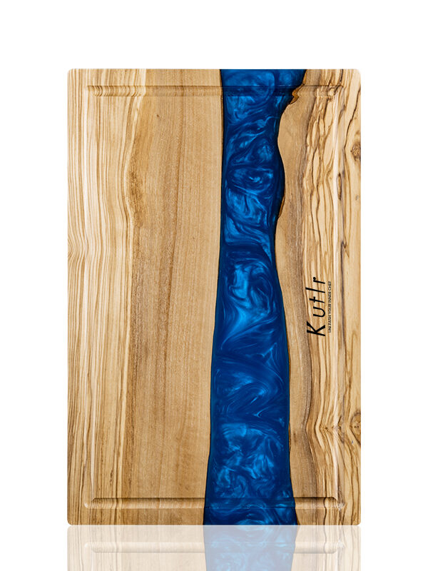 KUTLR Olive Wood & Resin Cutting Board (CB-4-Blue)