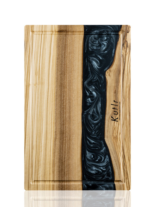 KUTLR Olive Wood & Resin Cutting Board (CB-4-Black)